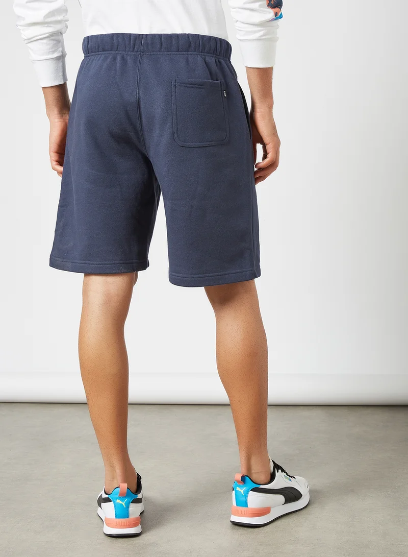 HUF Floral Print Fleece Shorts Navy