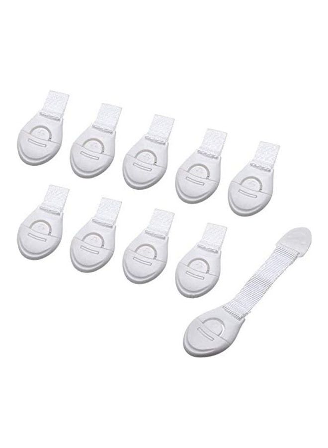 XiuWoo 10-Piece Lengthened Bendy Safety Baby Child Lock White - Image 1