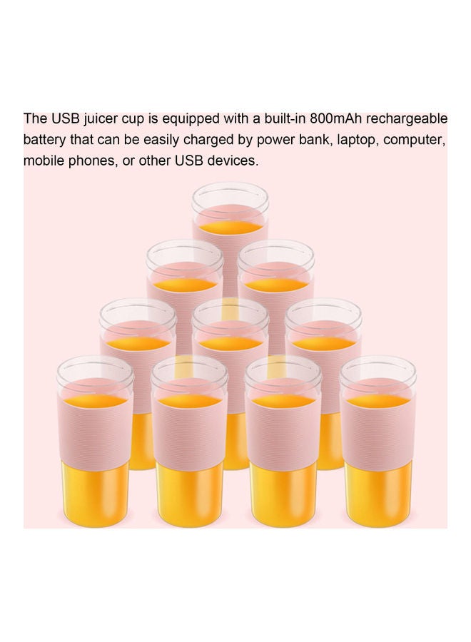 خلاط محمول على شكل كوب وعصارة فاكهة وردي - Image 3