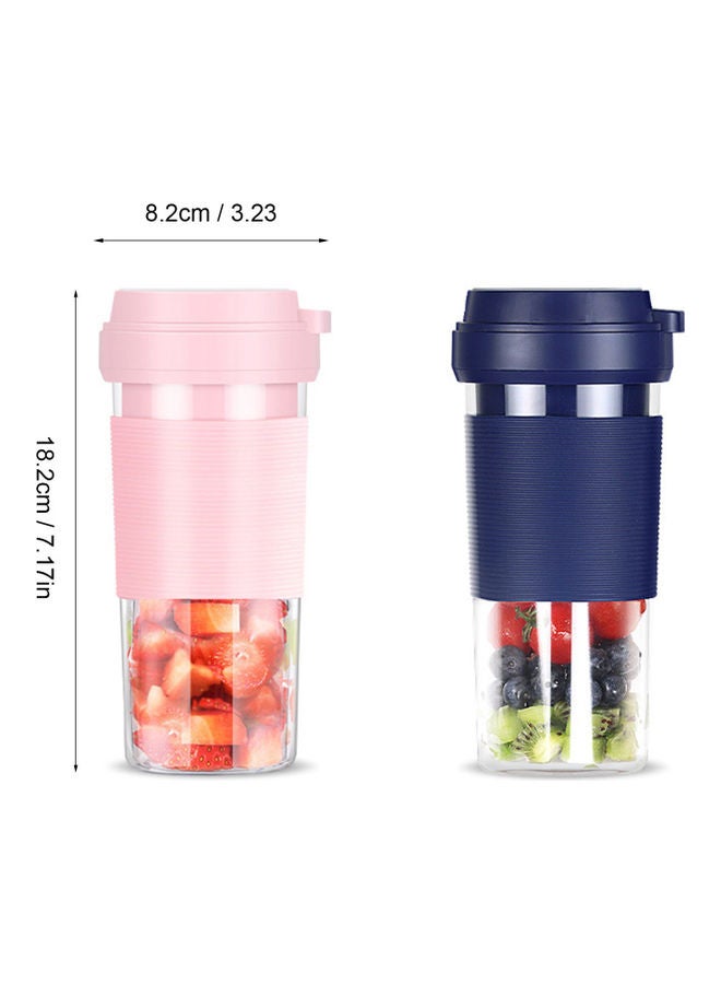 خلاط محمول على شكل كوب وعصارة فاكهة وردي - Image 2