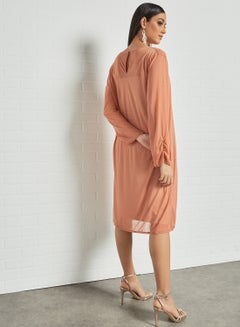 SIVVI for HANIYA Ruched Sleeve Detail Dress Pink  - Image 2