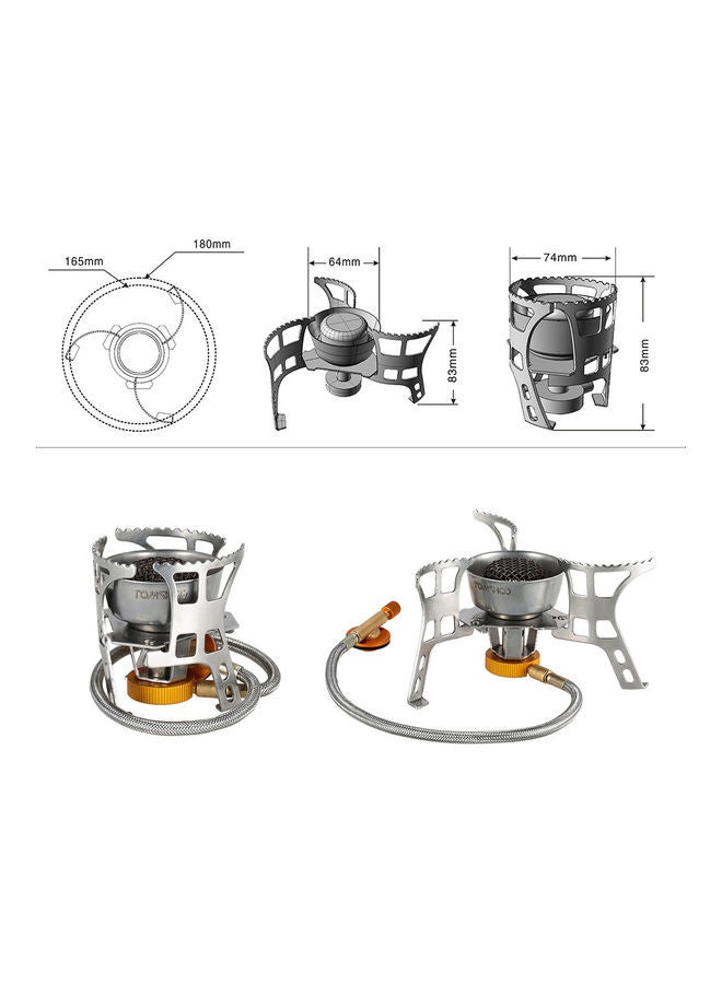 TOMSHOO - Windproof Camping Stove 9.7 x 9 x 9cm - Image 1
