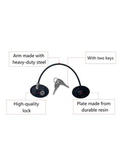 XiuWoo 6-Piece Refrigerator Door Lock With 4 keys Black  - Image 5
