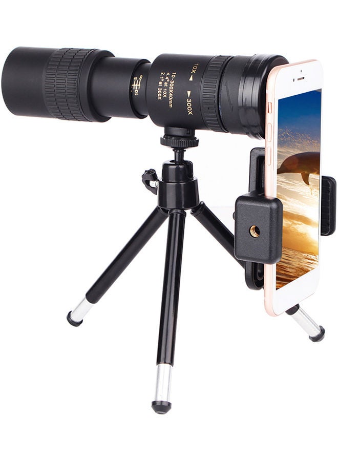 Generic 10-300X40mm BAK4 Prism Monocular with Smartphone Holder and Tripod - Image 1