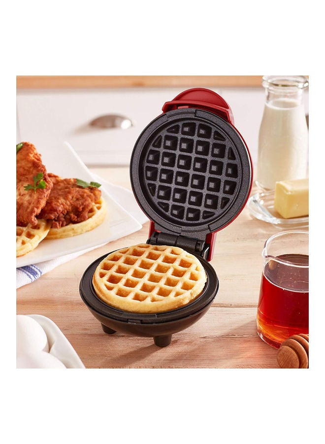 Generic Mini Waffle Maker Machine Red 18X9.3X14.50cm  - Image 5