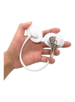 XiuWoo 2-Piece Refrigerator Door Lock With 4 Keys White  - Image 5