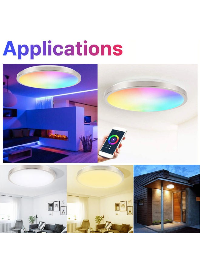 مصباح سقف ذكي قابل للتعتيم بخاصية التحكم في الصوت متعدد الألوان - Image 5
