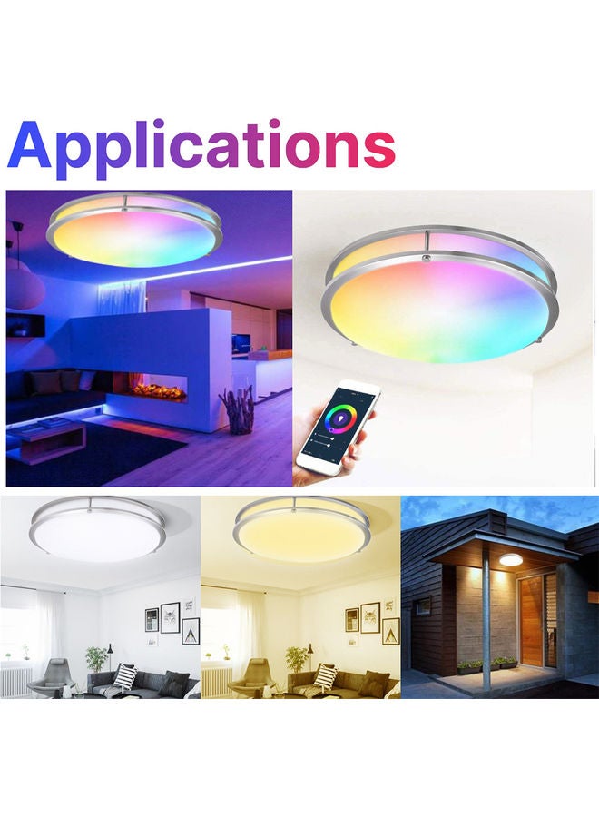 Voice Control Dimmable Smart Ceiling Light Multicolour - Image 2