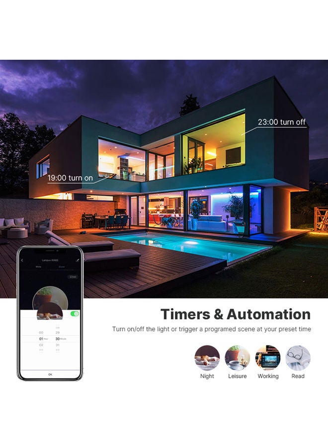 Voice Control Dimmable Smart Ceiling Light Multicolour - Image 5