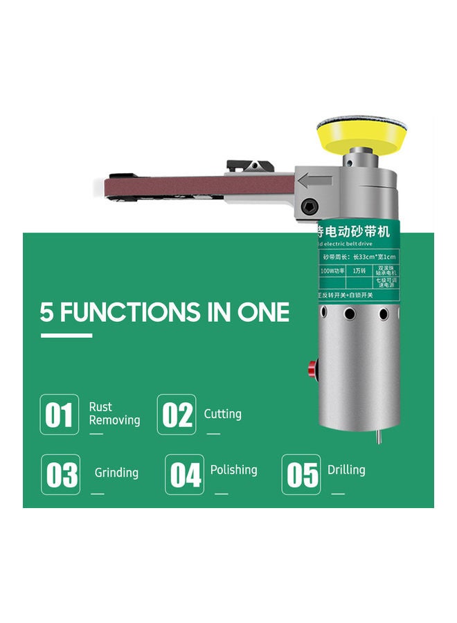 100W Mini Electric Metal Shell Belt Sander Kit Multicolour  - Image 2
