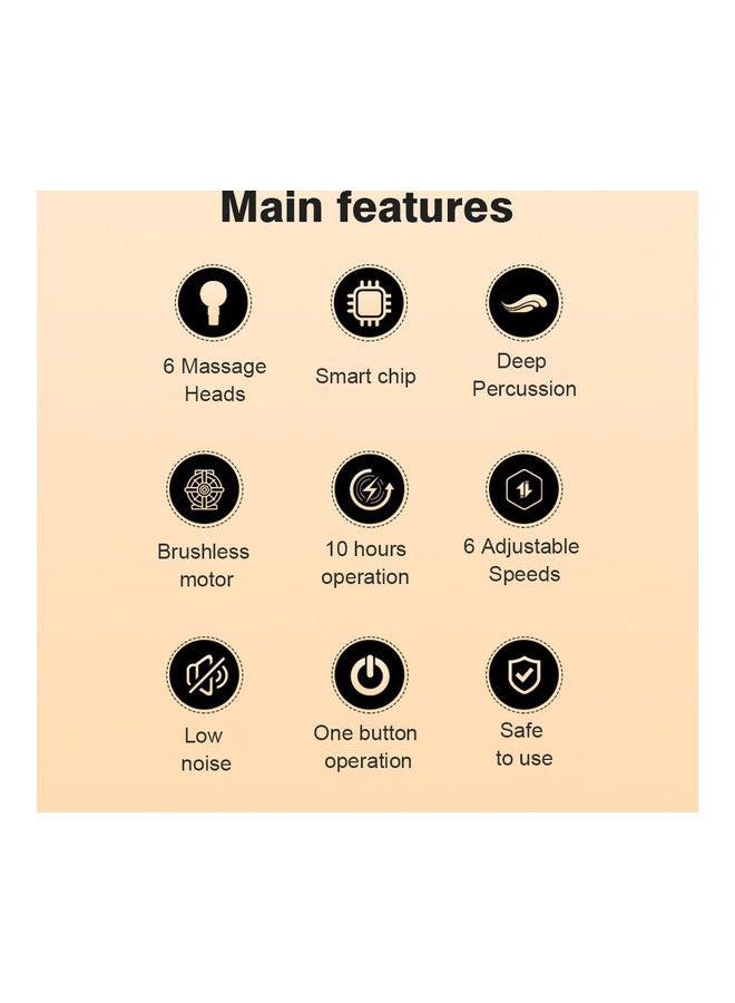 مسدس تدليك محمول باليد مع 6 رؤوس - Image 2