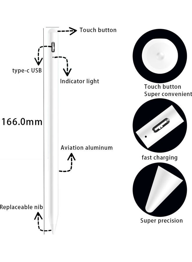 High Quality Smooth Stylus Pen White - Image 2
