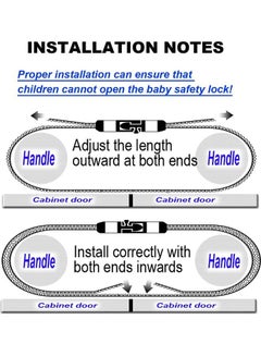 XiuWoo 2-Piece Adjustable Buckles Baby Safety Lock Black  - Image 3