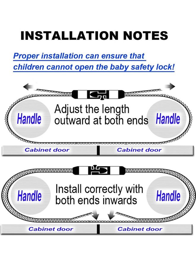 XiuWoo 2-Piece Adjustable Buckles Baby Safety Lock Black - Image 3