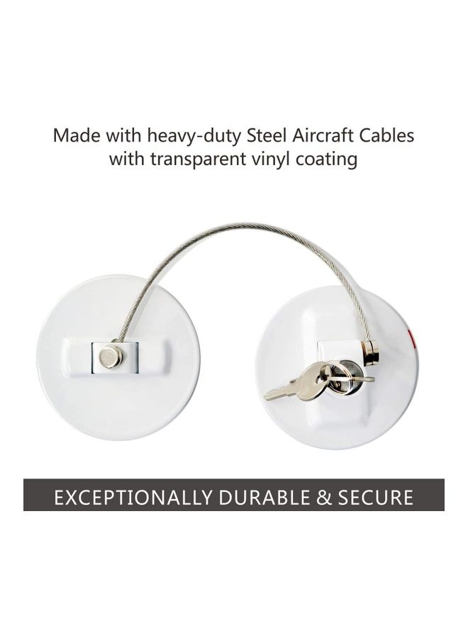 XiuWoo - Highly Secured Refrigerator Lock With Key White - Image 1