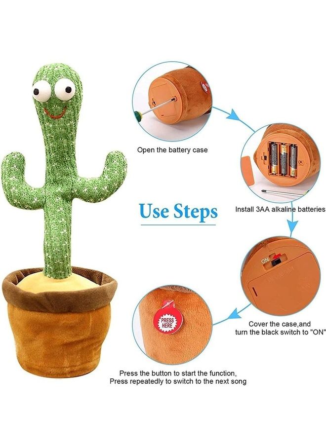 XiuWoo Cactus Plush Stuffed Toy With Music - Image 5