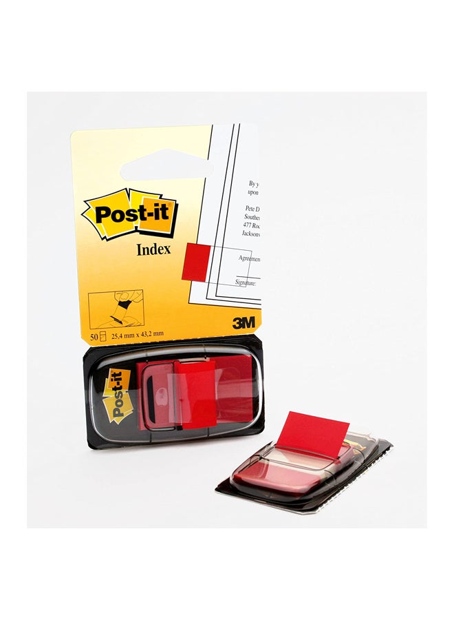 3M 50-Piece Per Dispenser Post It Flags Black/Red/Clear - Image 2