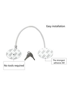 XiuWoo 2 Pack Refrigerator Door Locks With 4 Keys White  - Image 3