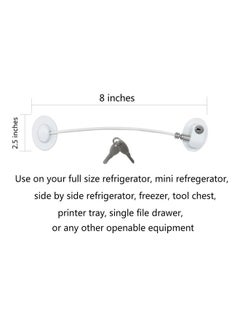 XiuWoo 2 Pack Refrigerator Door Locks With 4 Keys White  - Image 5