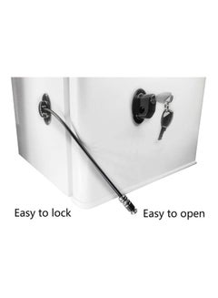 XiuWoo 2-Piece Refrigerator Door Locks With 4 keys White  - Image 2