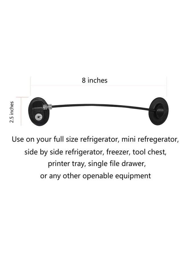 XiuWoo - 2-Piece Refrigerator Door Locks With 4 keys White - Image 1