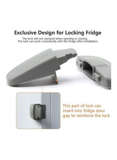 XiuWoo Home Fridge Freezer Door Lock White  - Image 4