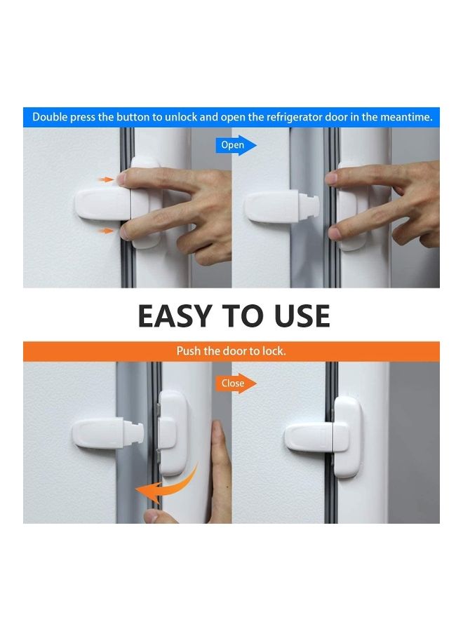 XiuWoo Home Fridge Freezer Door Lock White  - Image 2