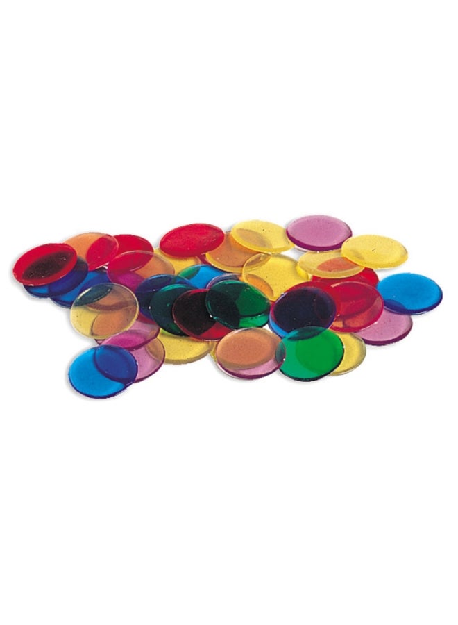 Transparent Counters (250-Piece Set, 2cm, 6 Colors, Ages 5+) 11.43 x 2.79 x 10.92cm