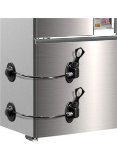 XiuWoo 2-Piece Refrigerator Door Lock Black  - Image 1