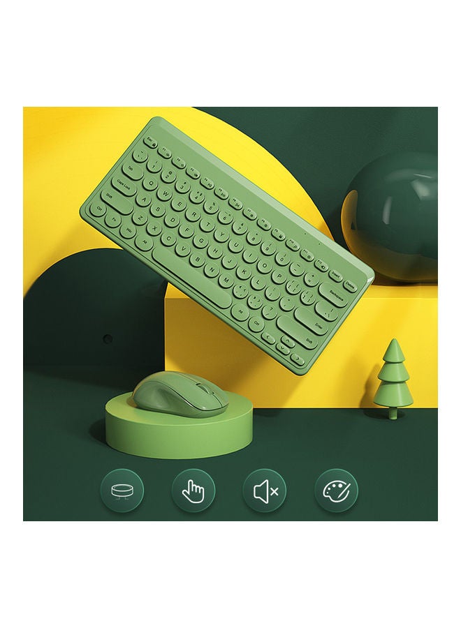 Slim Wireless Keyboard And Mouse Set Green - Image 4