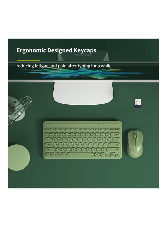 Slim Wireless Keyboard And Mouse Set Green - Image 5