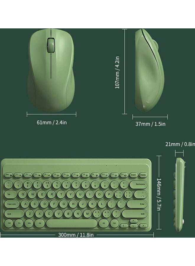 Slim Wireless Keyboard And Mouse Set Green - Image 3