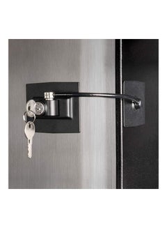 XiuWoo 2-Piece Fridge Freezer Door Lock With 4 Keys Black  - Image 3