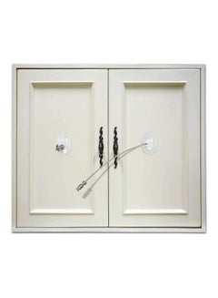 XiuWoo 2-Piece Refrigerator Door Lock 4 Keys White  - Image 4