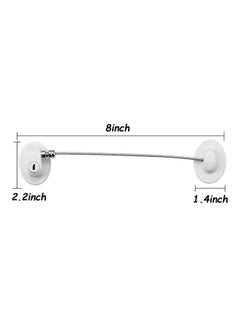 XiuWoo 2-Piece Refrigerator Door Lock 4 Keys White  - Image 5