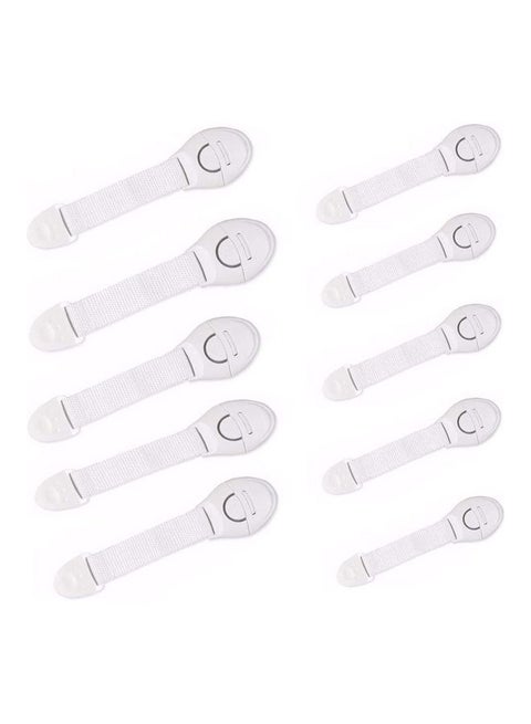 10-Piece Lengthened Bendy Safety Child Lock White