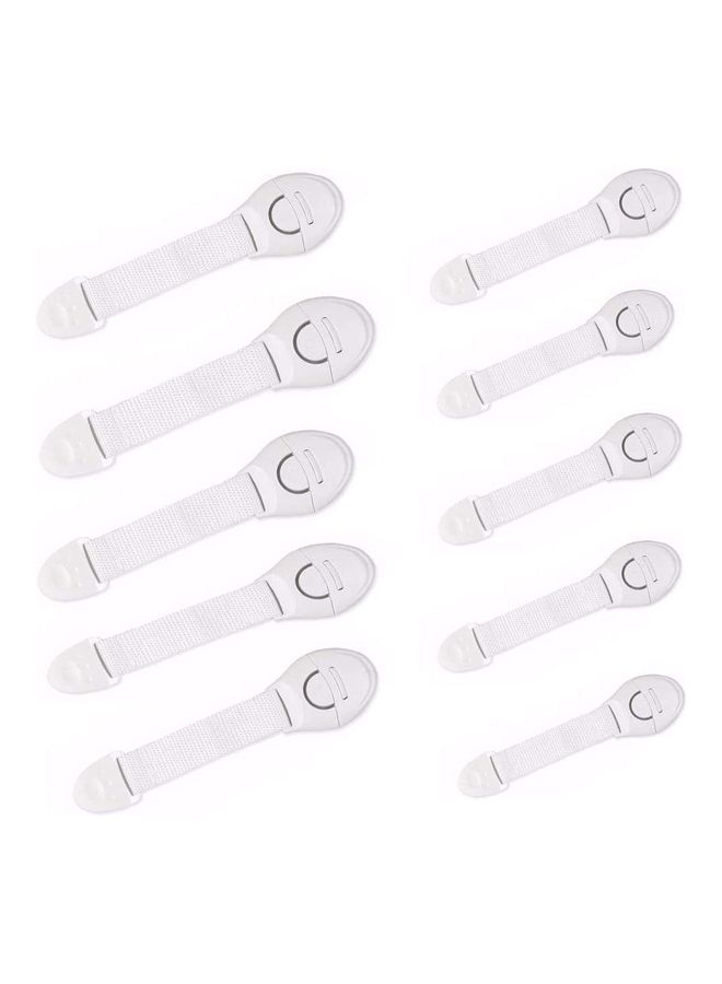 XiuWoo 10-Piece Lengthened Bendy Safety Child Lock White  - Image 1