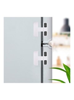 XiuWoo 2-Piece Fridge Freezer Door Latch Lock White  - Image 1