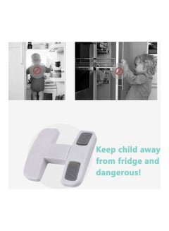 XiuWoo 2-Piece Fridge Freezer Door Latch Lock White  - Image 4