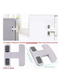 XiuWoo 2-Piece Fridge Freezer Door Latch Lock White  - Image 5