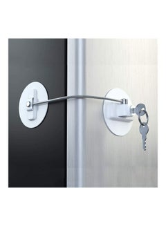 XiuWoo Refrigerator Door Lock With 2 Keys White  - Image 1