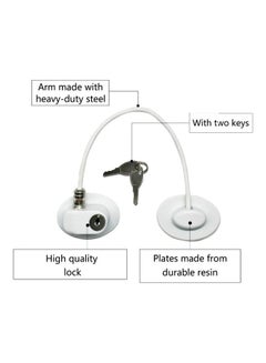 XiuWoo 1-Piece Refrigerator Lock With 2 Keys White  - Image 3