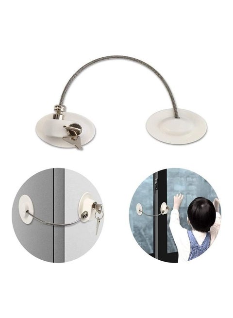 Childproof Refrigerator Lock With 2 Keys White