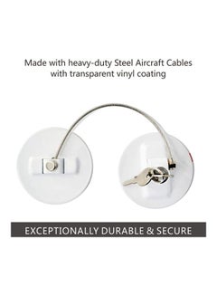 XiuWoo Highly Secured Refrigerator Lock With 2 Keys White  - Image 4