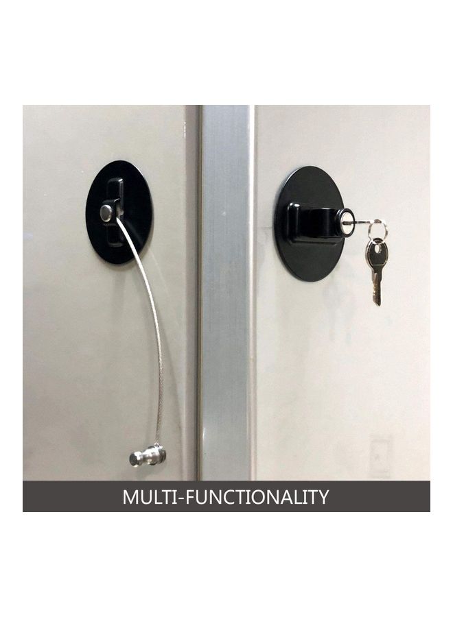 XiuWoo - Highly Secured Refrigerator Lock With Keys Black - Image 1
