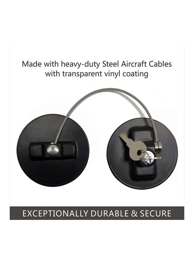 XiuWoo - Highly Secured Refrigerator Lock With Keys Black - Image 1