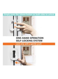 XiuWoo 2-Piece Fridge Freezer Door Latch Lock White  - Image 2