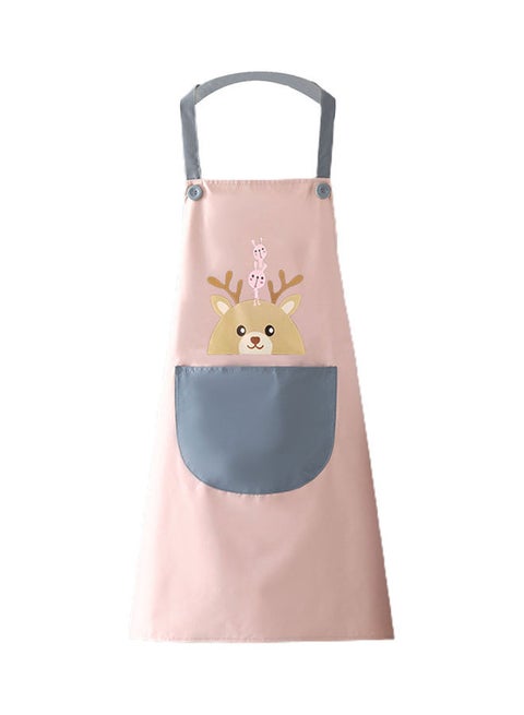 Waterproof Cartoon Cooking Apron Pink