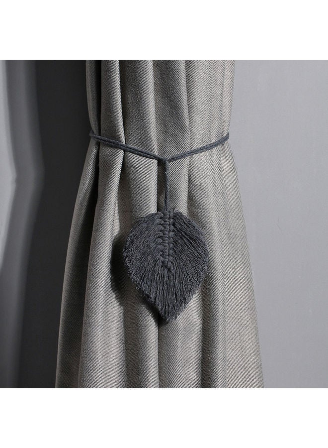 Curtain Buckle Leaf Shaped Drapes Ornaments Black  - Image 2
