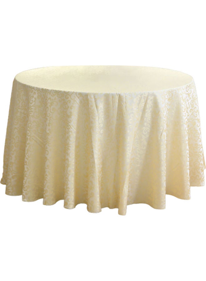 Round Spillproof Machine Washable Tablecloths Beige 